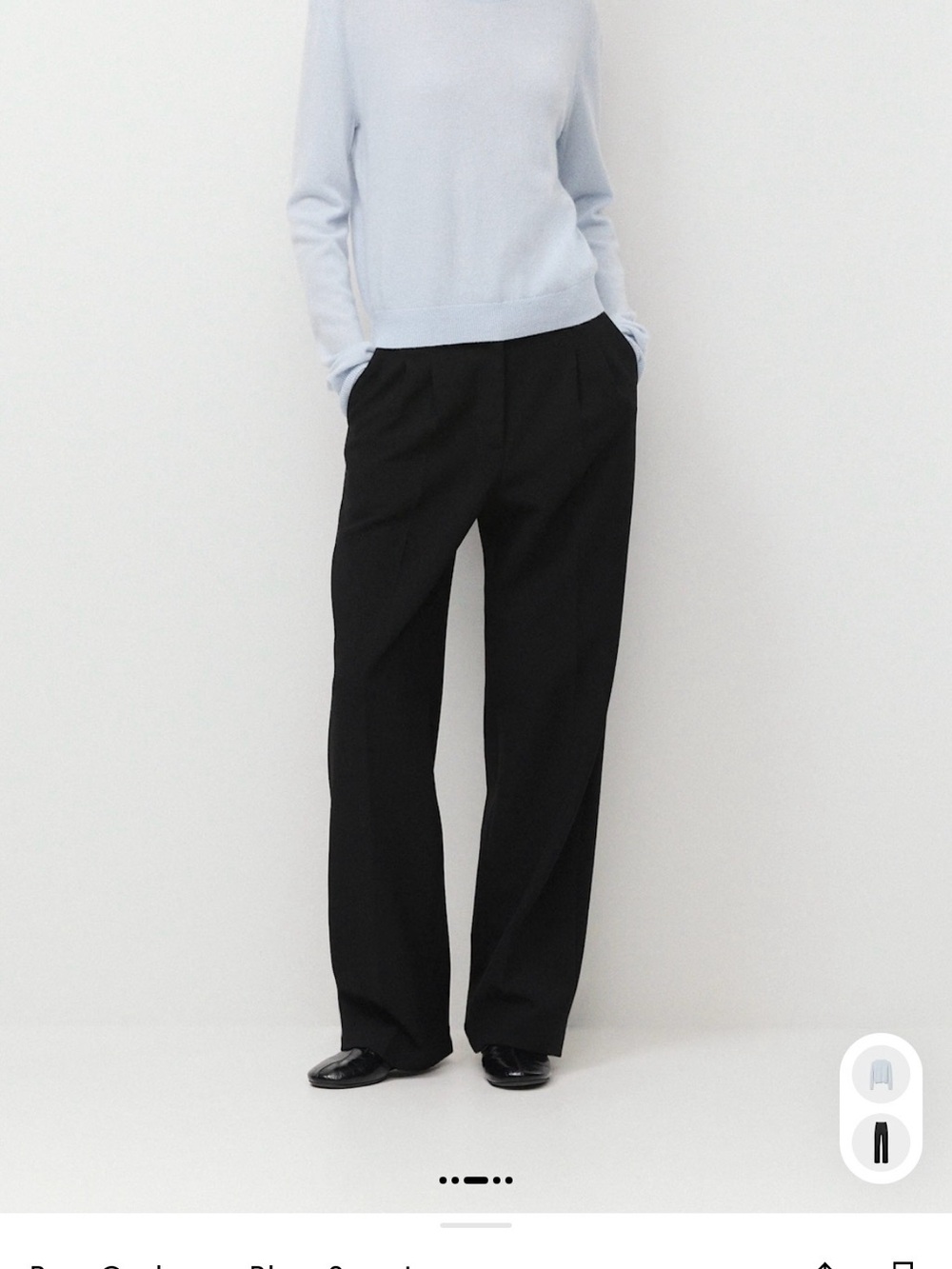 Aritzia Pale Blue Crewneck Knit Sweater